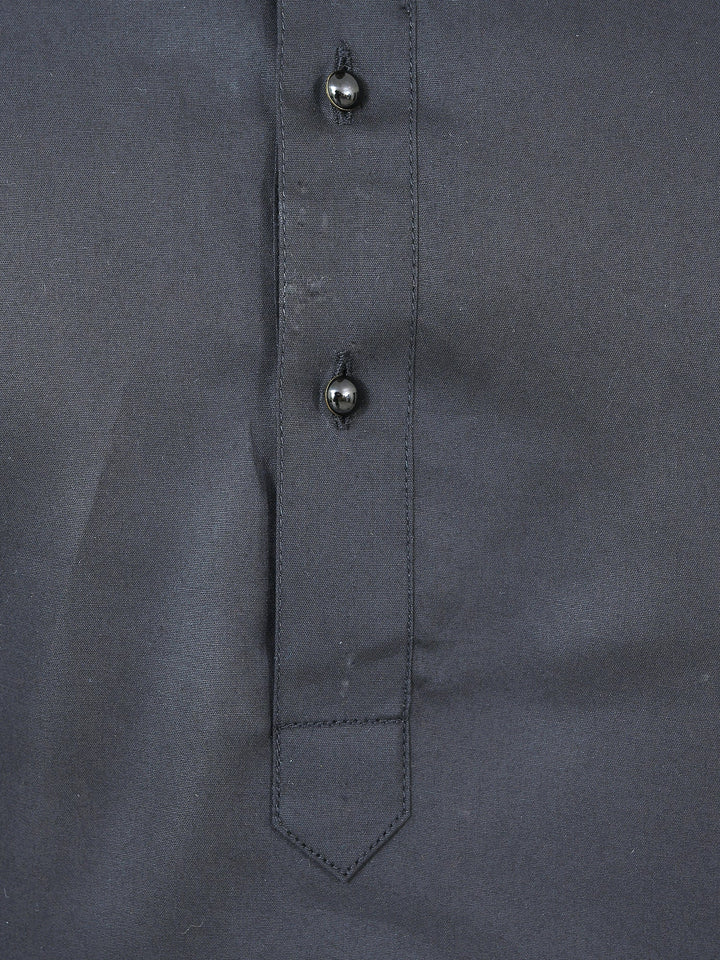 Textured Black Kurta Set