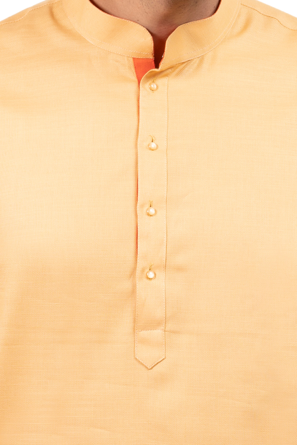 Textured Mustard Kurta Set