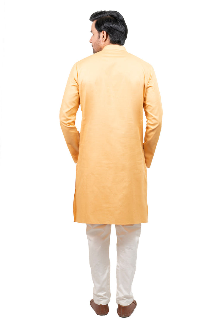 Textured Mustard Kurta Set