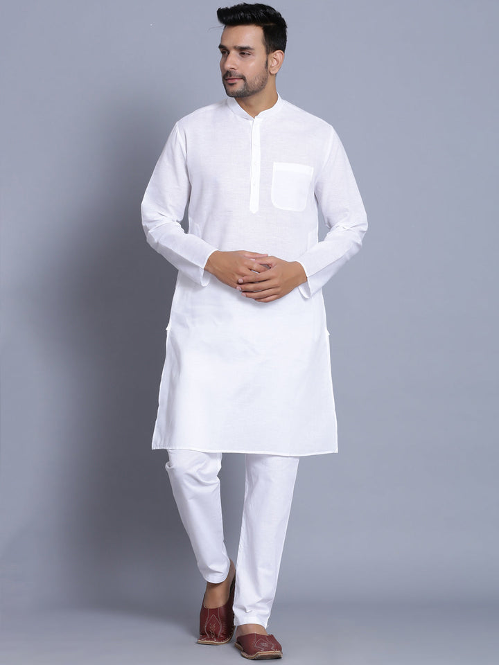 Solid White Kurta Set