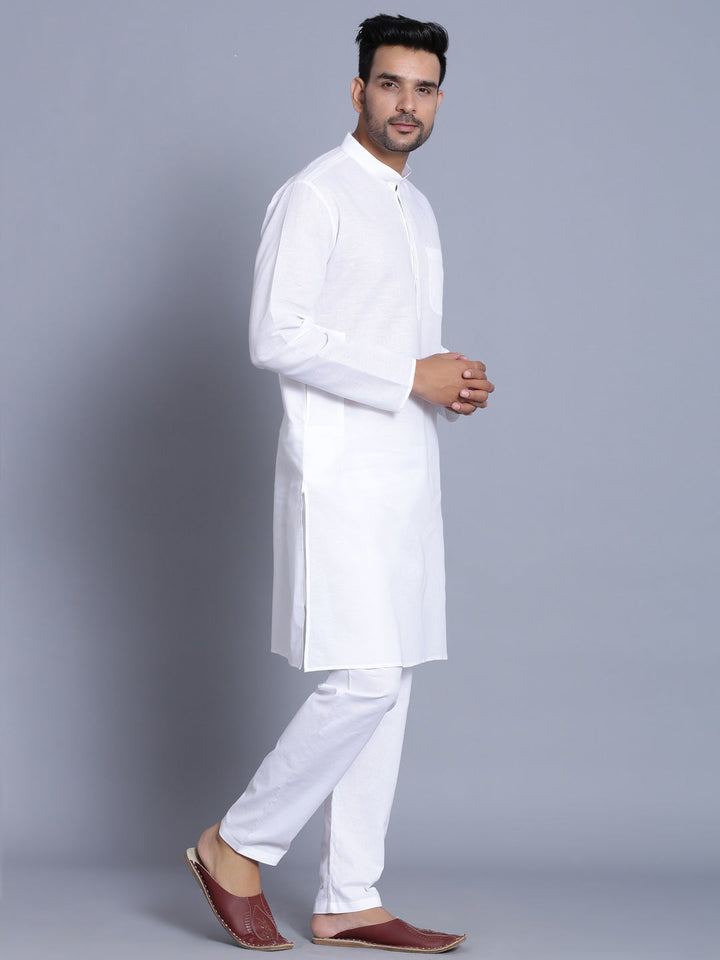 Solid White Kurta Set