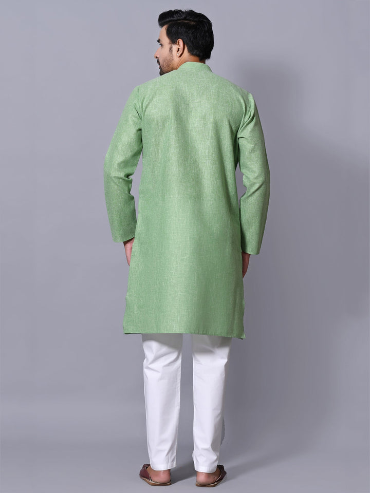 Textured Teal Kurta Set