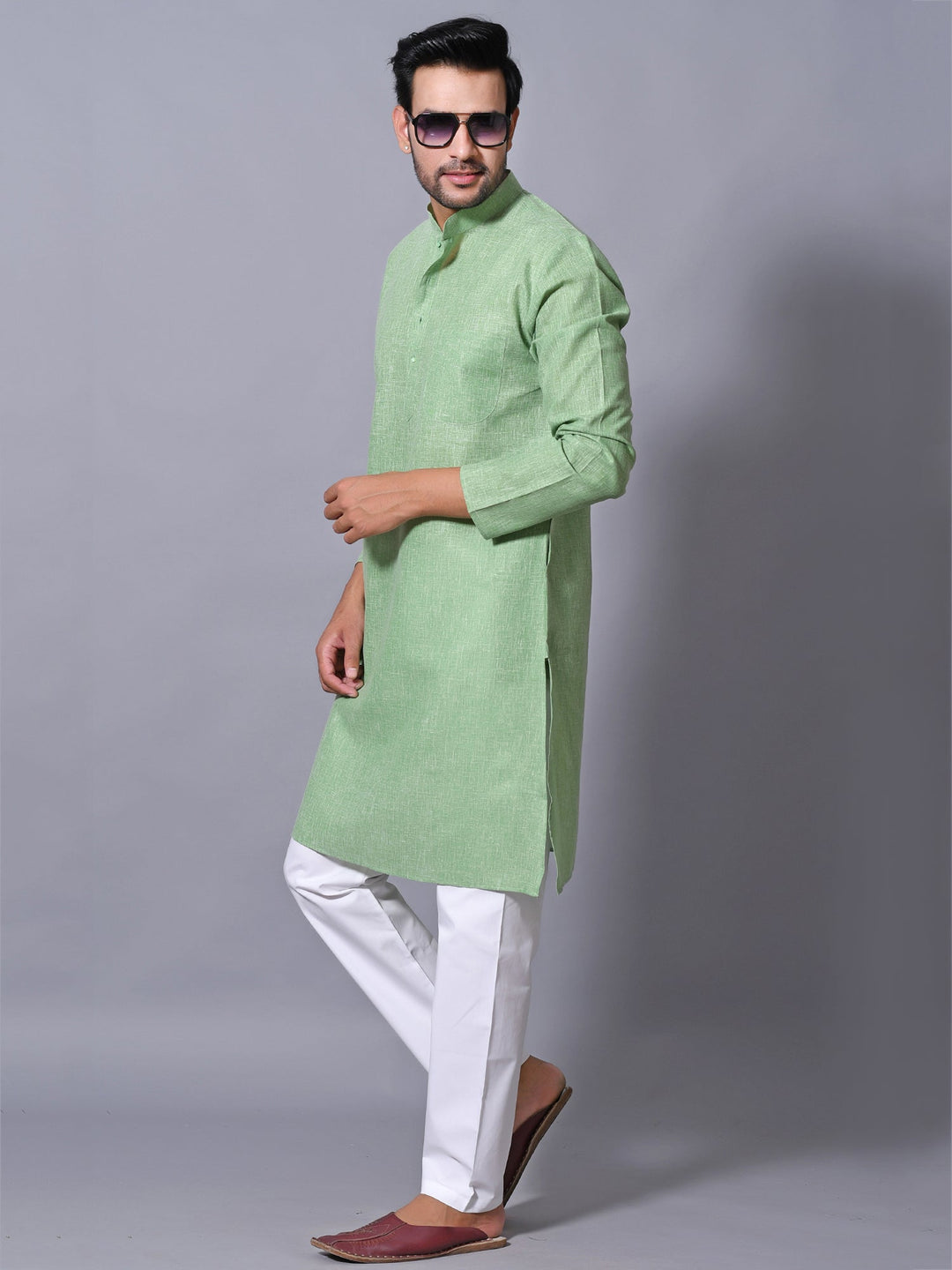 Textured Teal Kurta Set