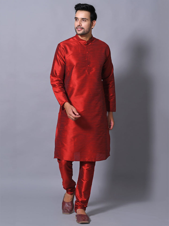 Solid Maroon Kurta Set