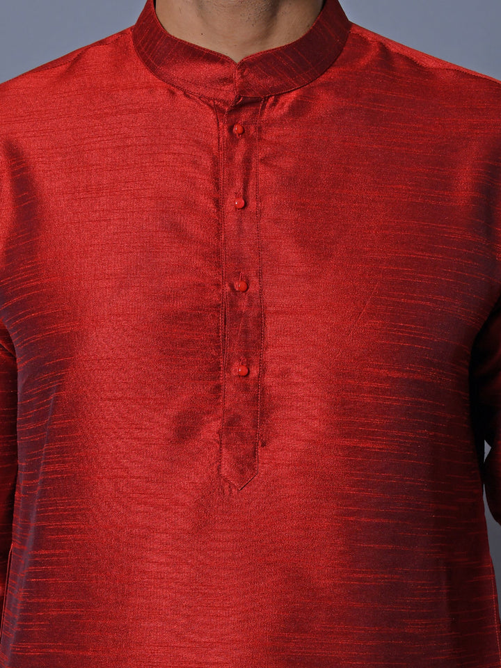 Solid Maroon Kurta Set