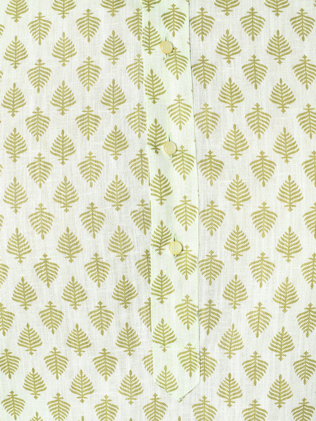 Ethnic Motifs Lime Green Kurta Set