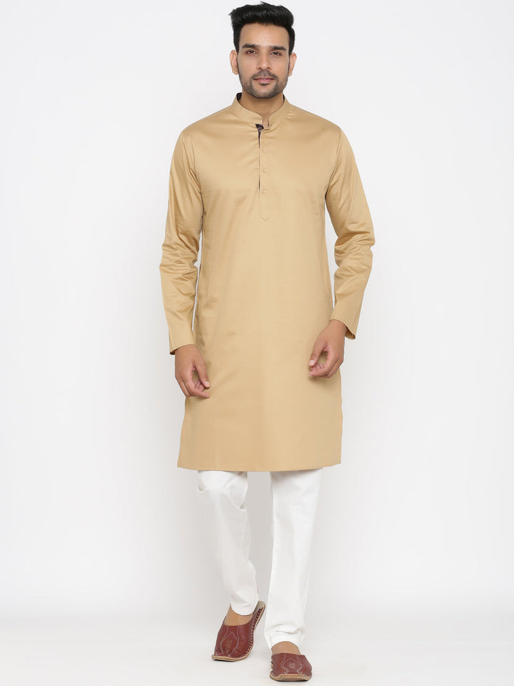 Solid Beige Kurta Set