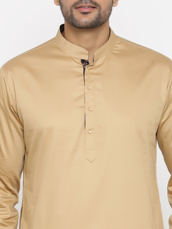 Solid Beige Kurta Set
