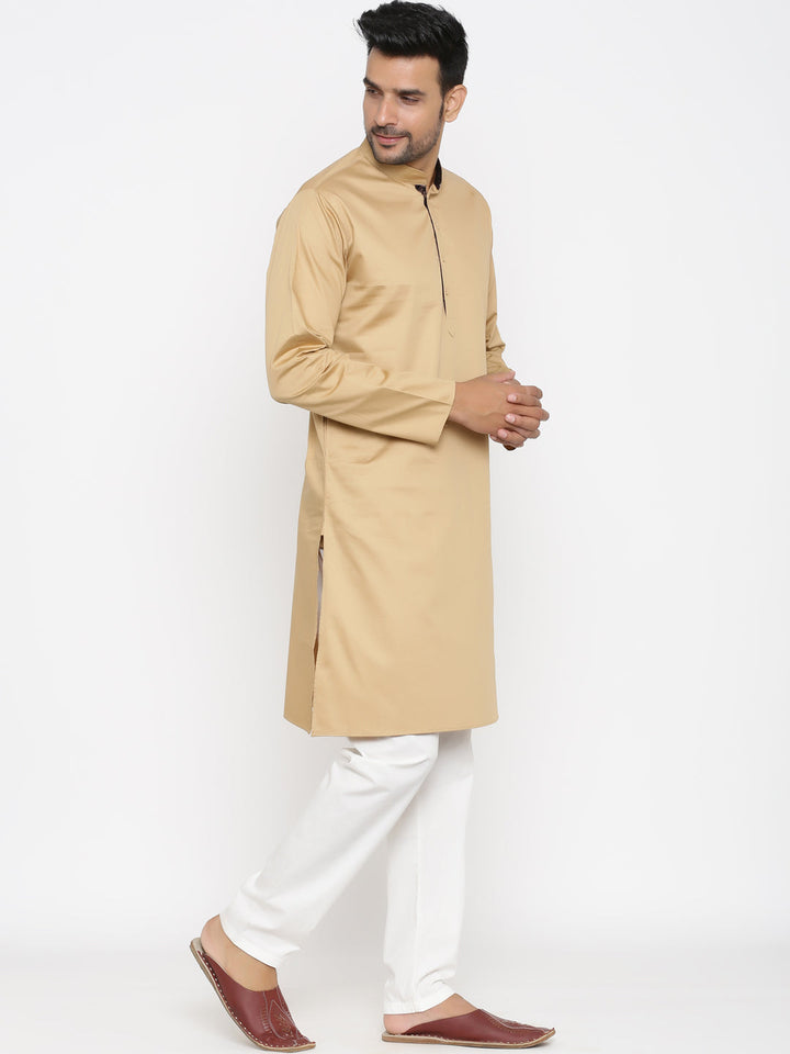 Solid Beige Kurta Set