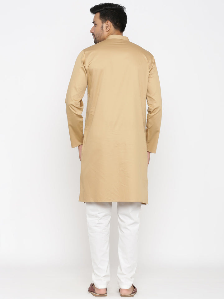 Solid Beige Kurta Set