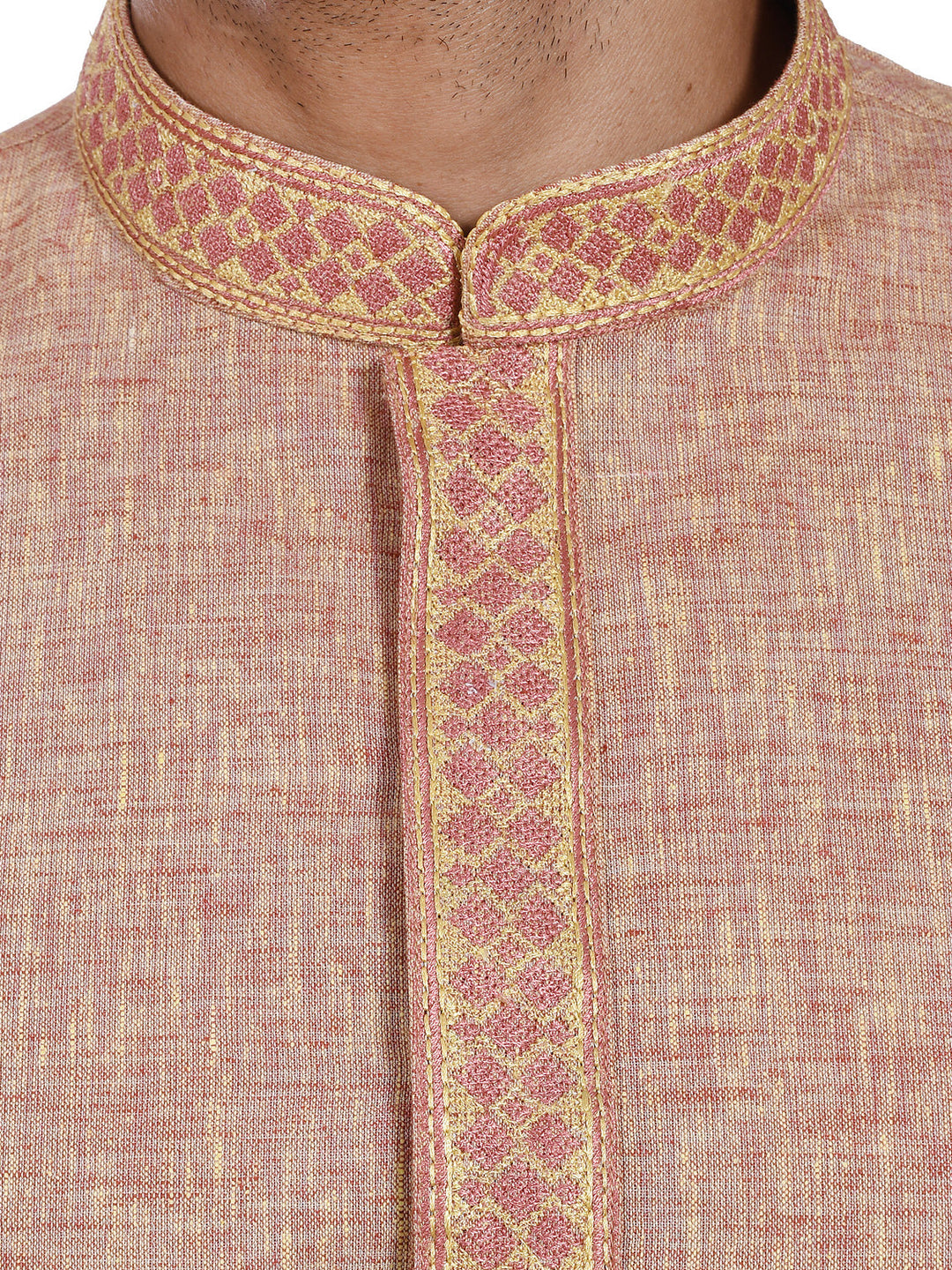 Textured Rose Gold Kurta Set