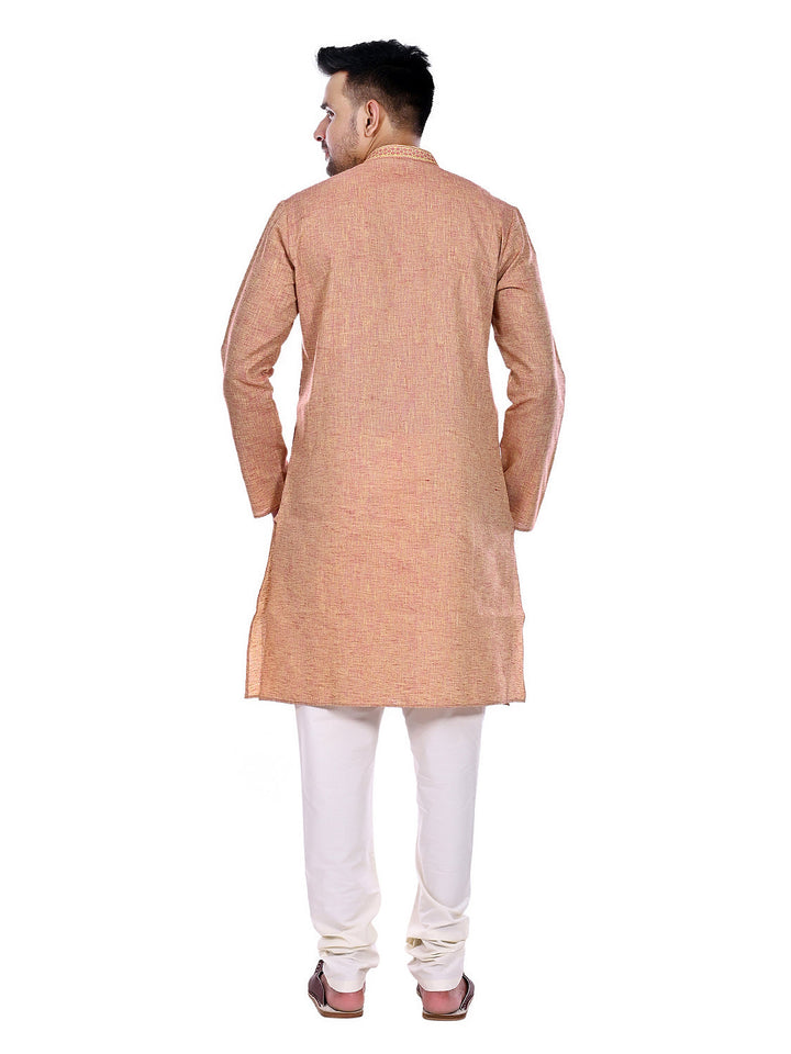 Textured Rose Gold Kurta Set