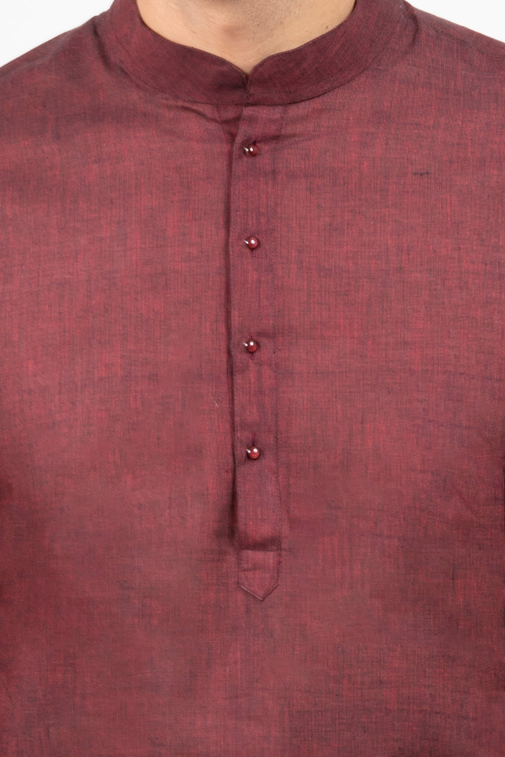 Textured Maroon Kurta Set