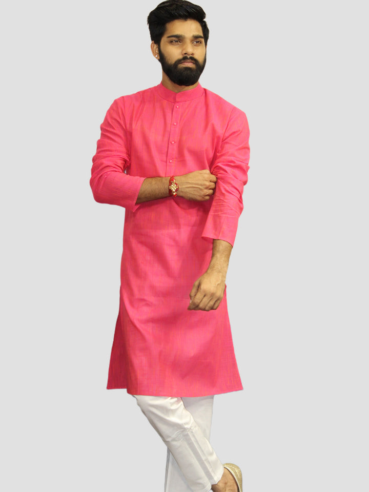 Textured Rose Kurta Set