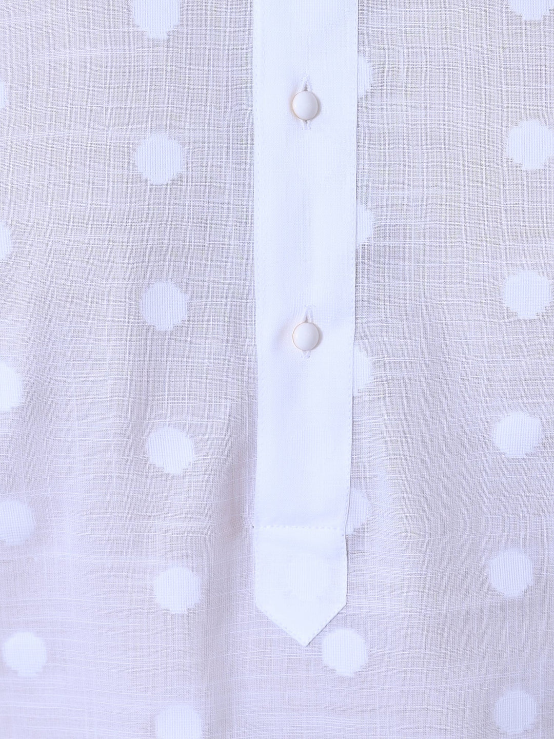 Textured White Kurta Set