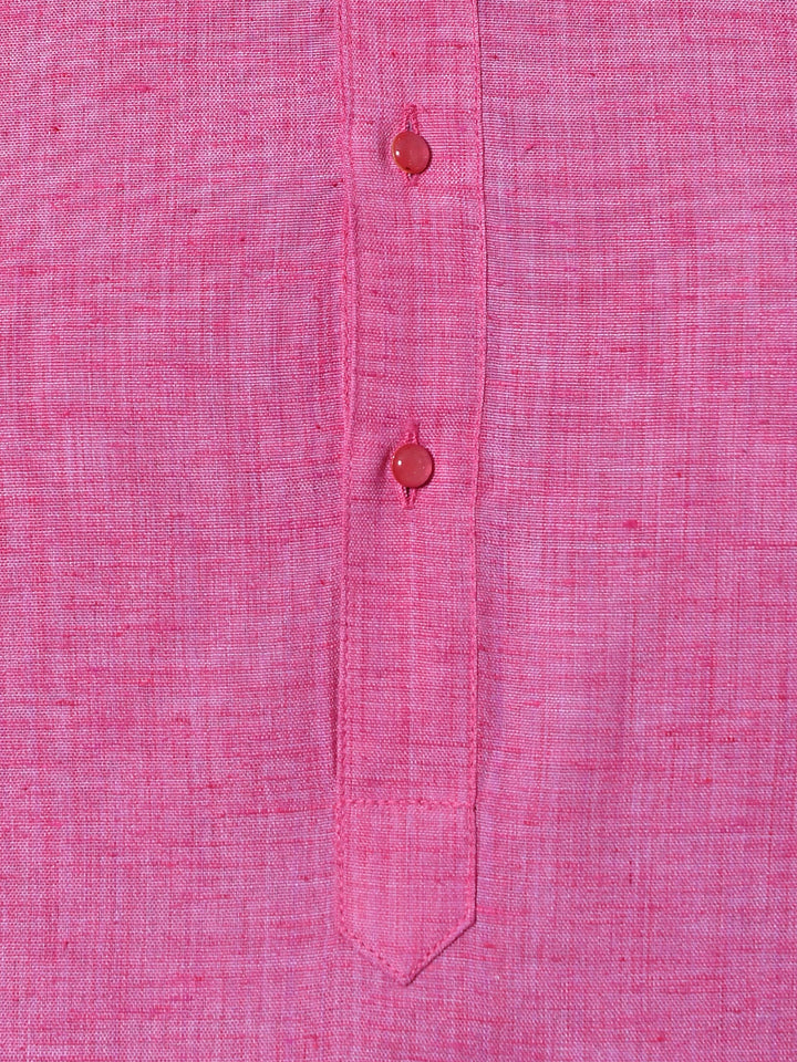 Textured Pink Kurta Set