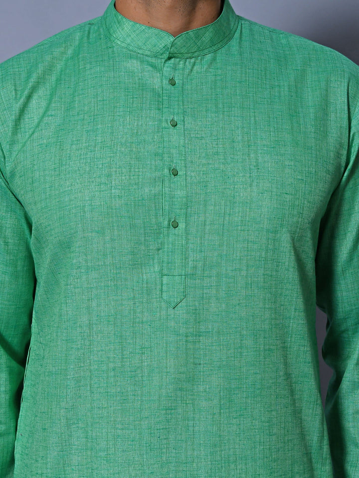 Textured Green Kurta Set