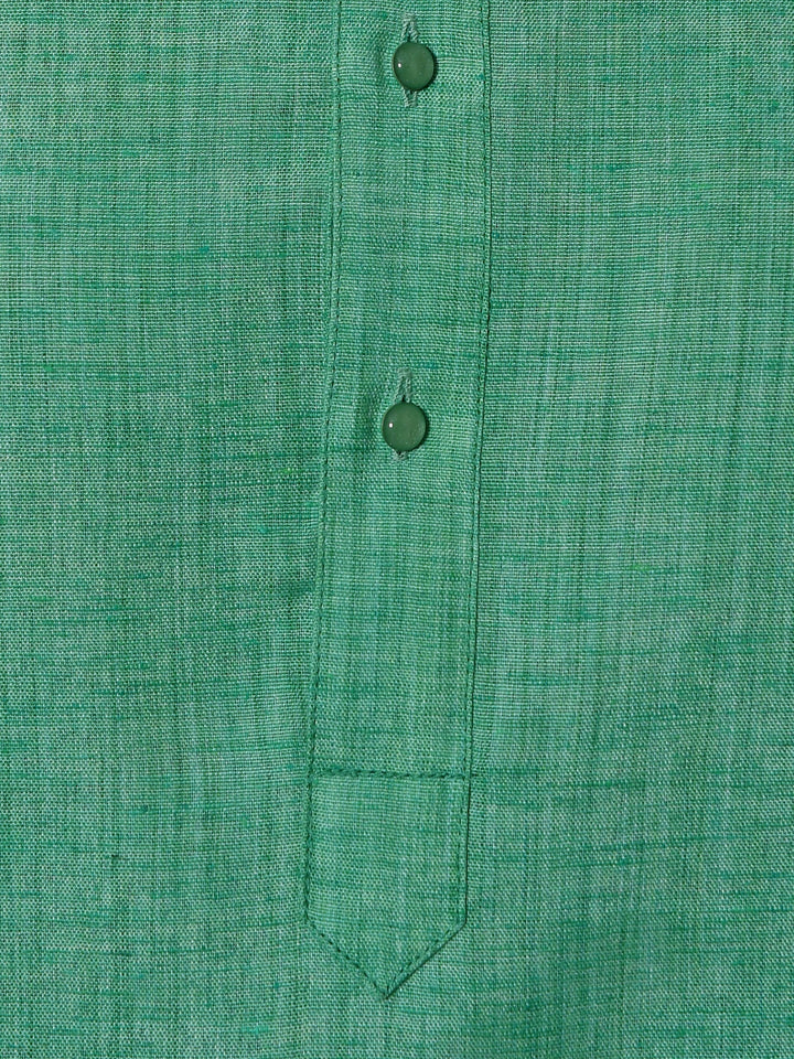 Textured Green Kurta Set