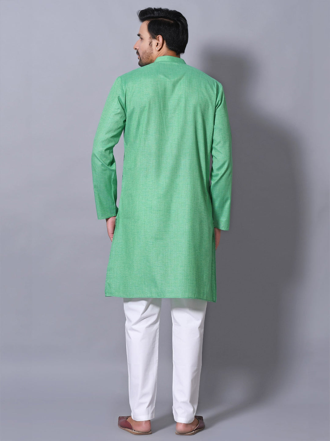 Textured Green Kurta Set