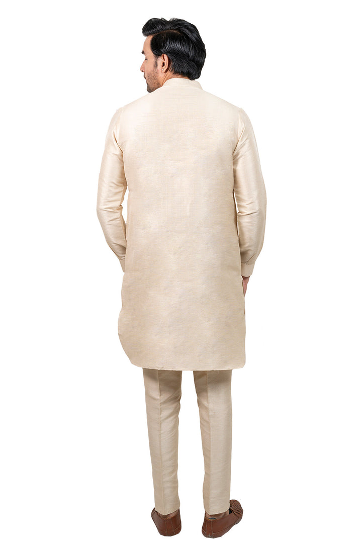 Solid Cream Kurta Set