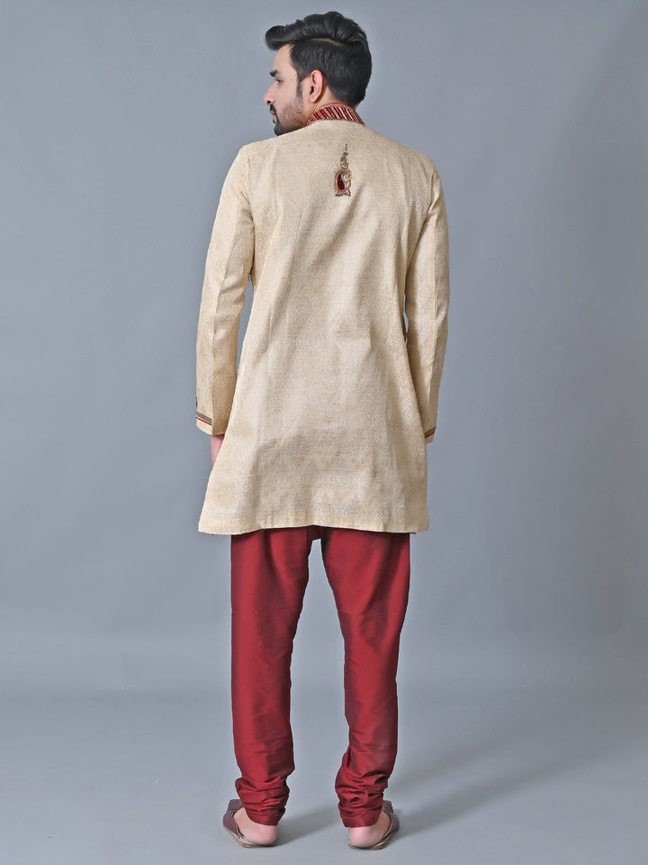 Ethnic Motifs Cream Sherwani