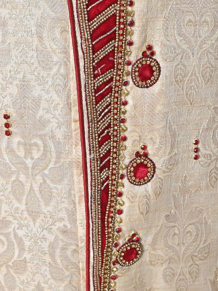 Ethnic Motifs Cream Sherwani
