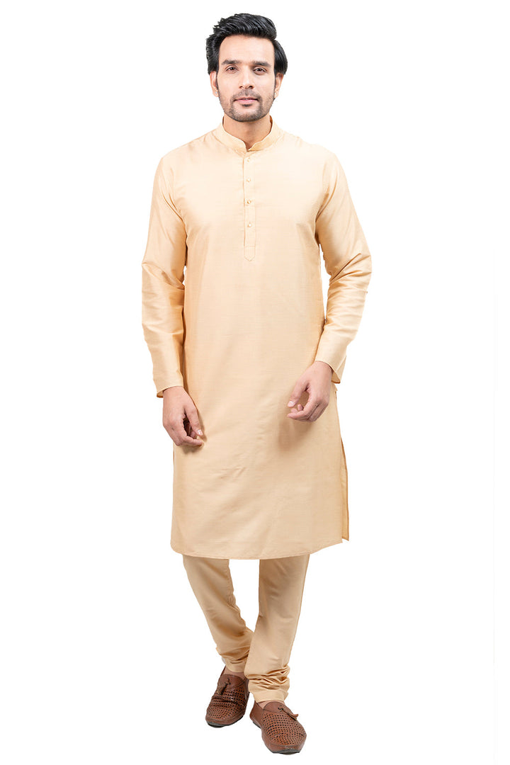 Textured Gold Kurta Set