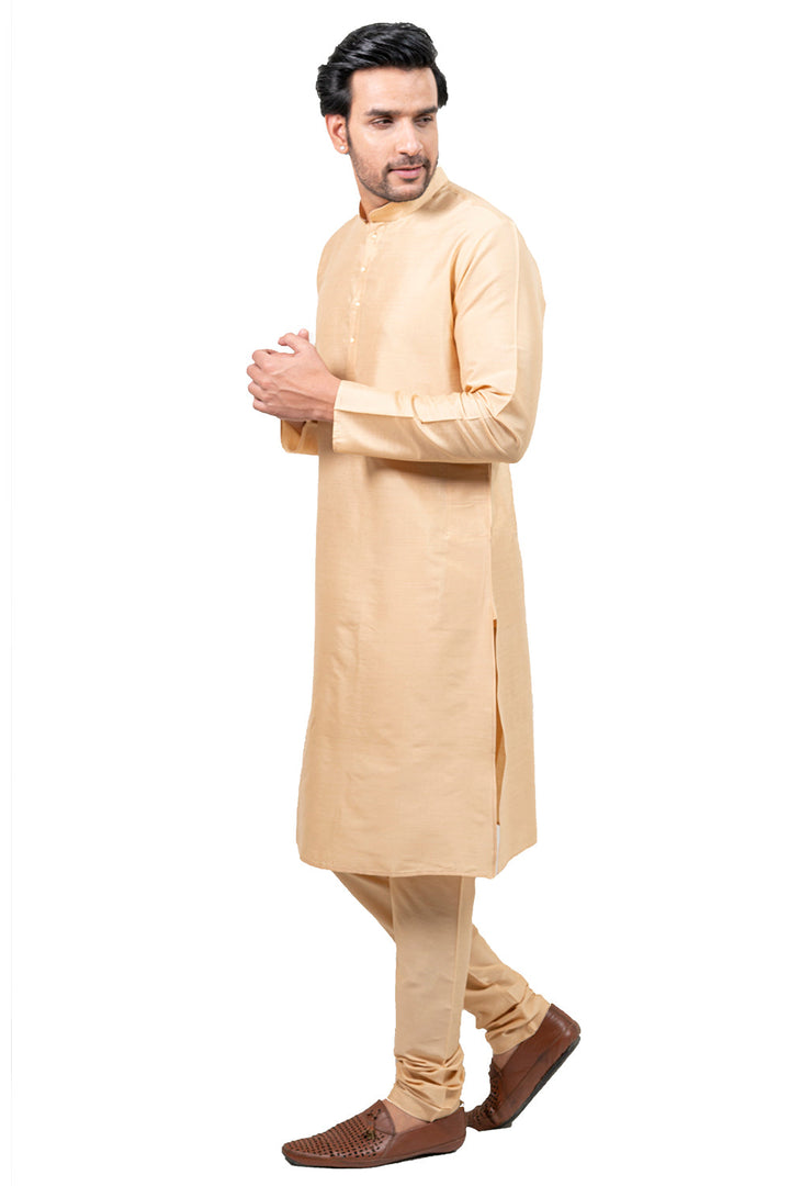 Textured Gold Kurta Set
