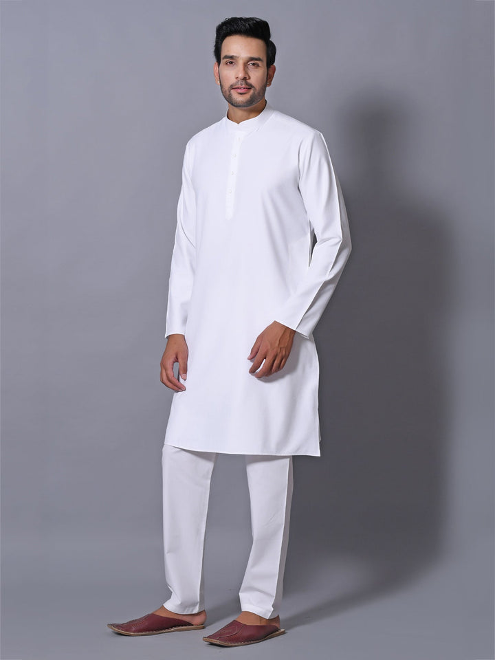 Solid White Kurta Set