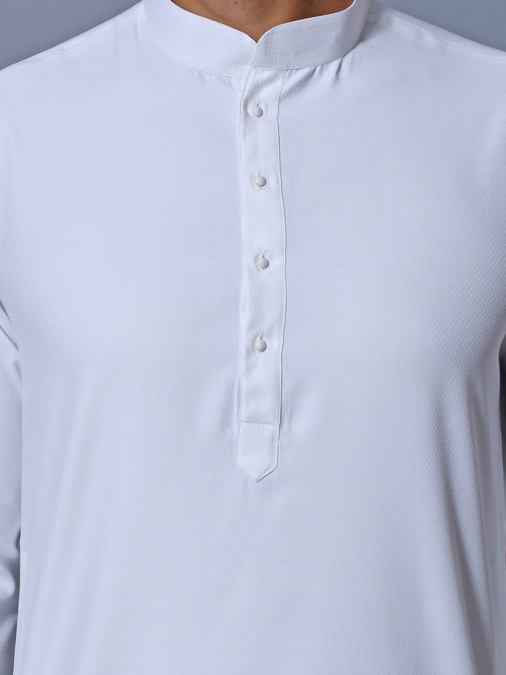 Solid White Kurta Set