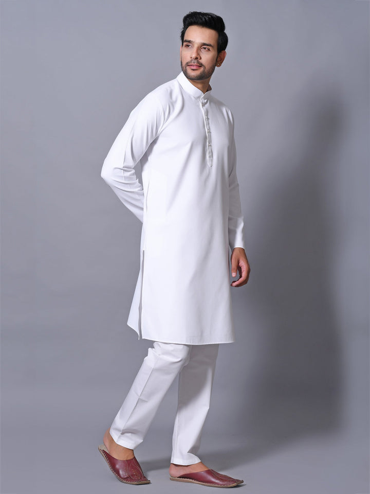 Solid White Kurta Set