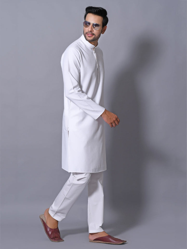 Solid White Kurta Set