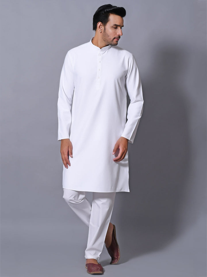 Solid White Kurta Set