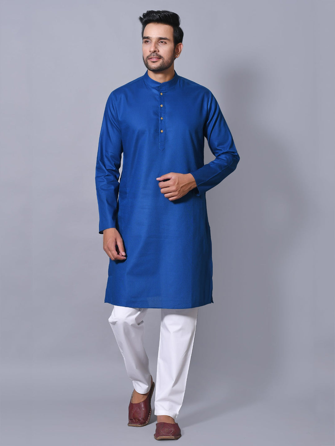Solid Blue Kurta Set
