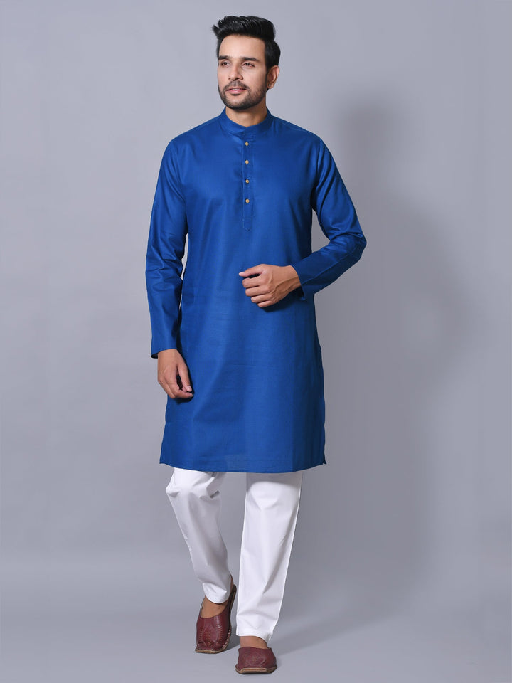 Solid Blue Kurta Set