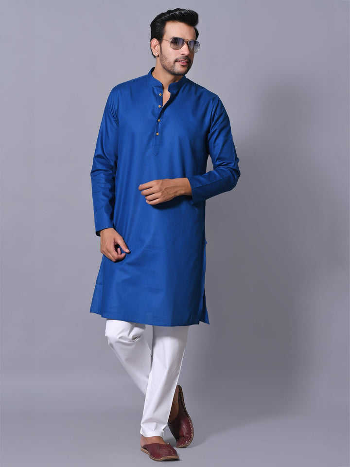 Solid Blue Kurta Set