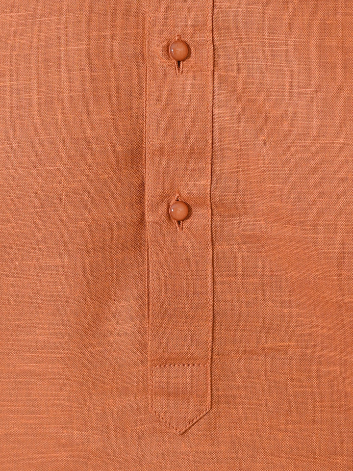 Textured Rust Kurta Set