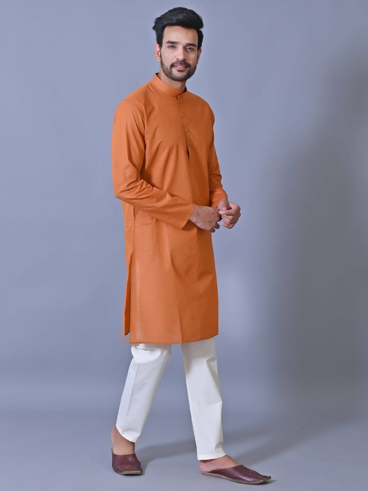 Textured Rust Kurta Set