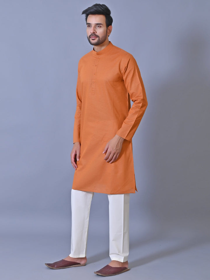 Textured Rust Kurta Set