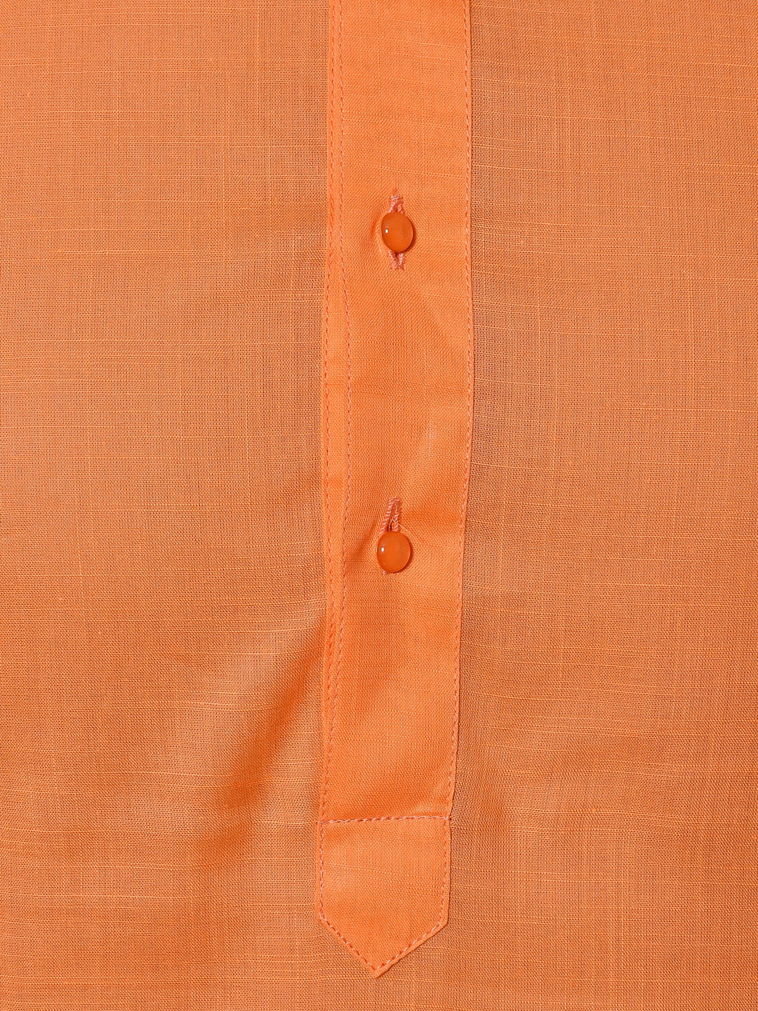 Textured Orange Kurta Set
