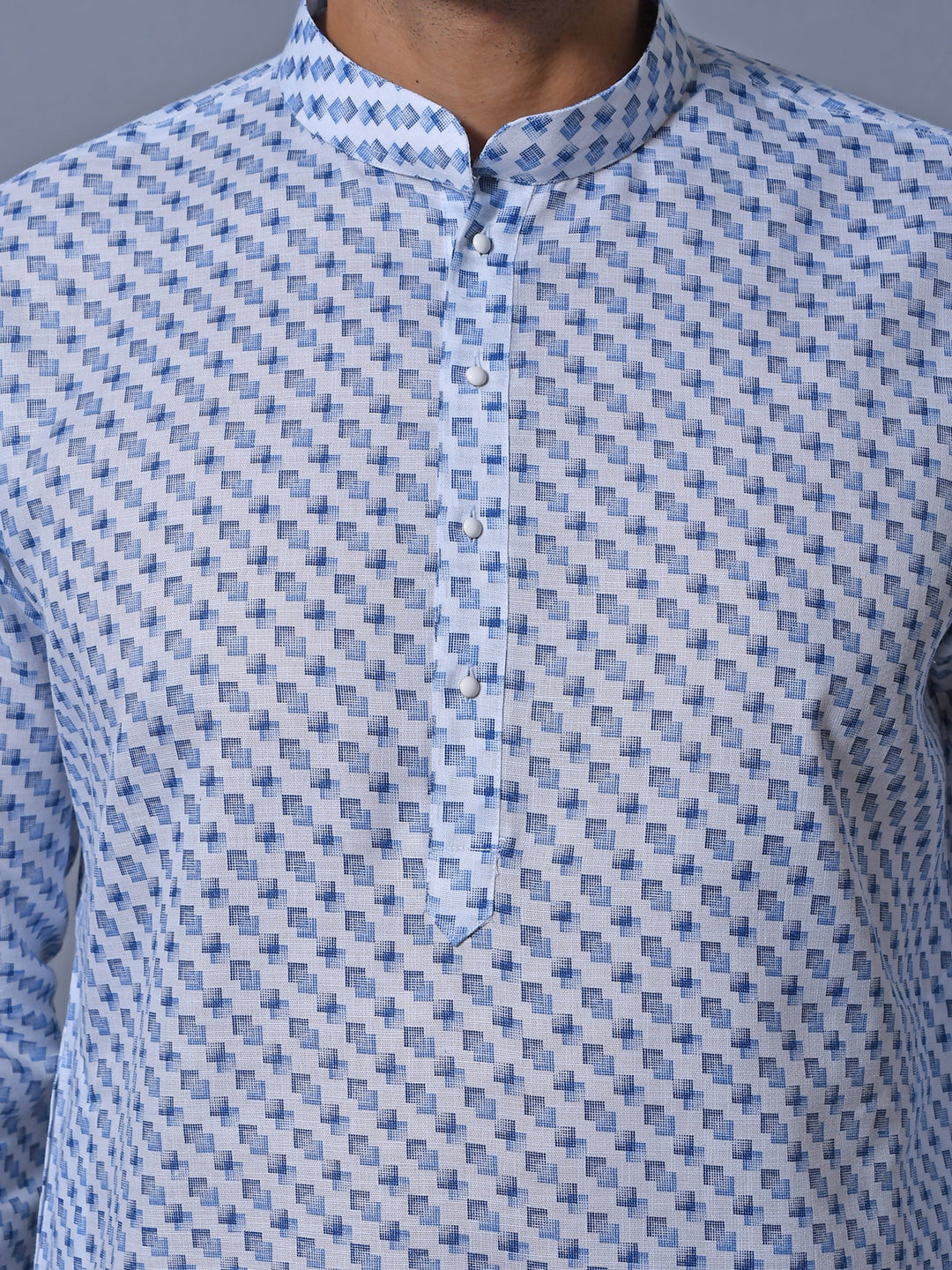 Abstract Blue Kurta Set