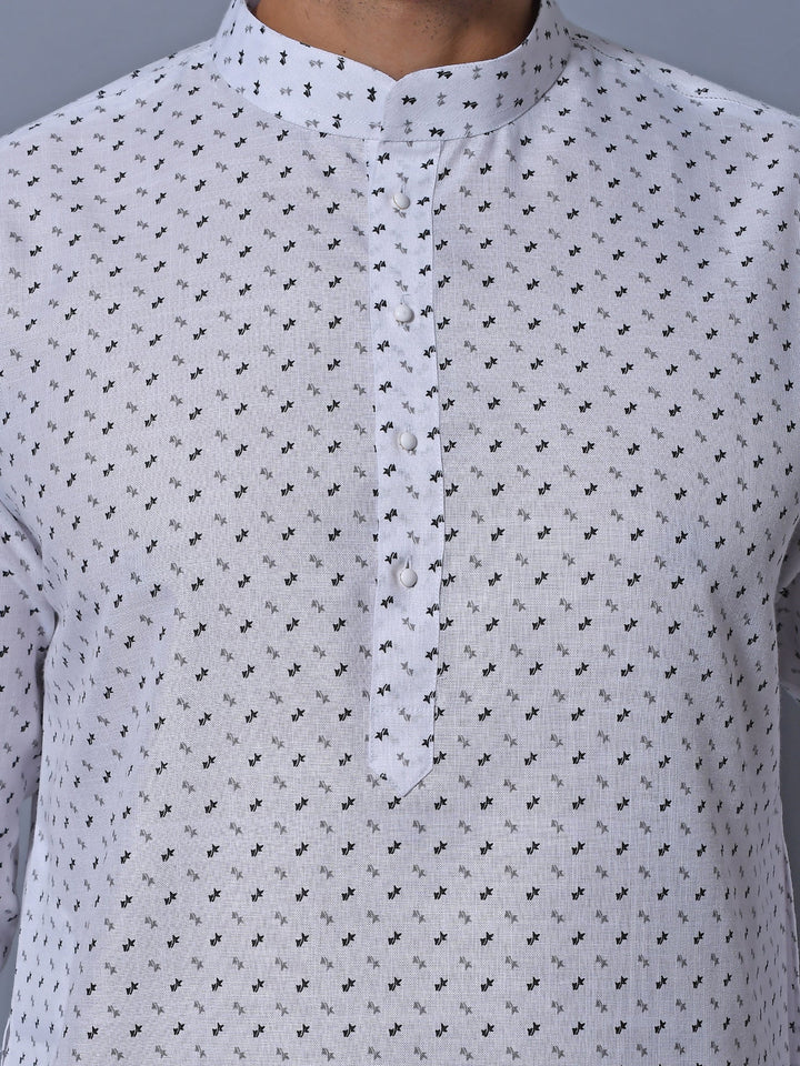Abstract White Kurta Set