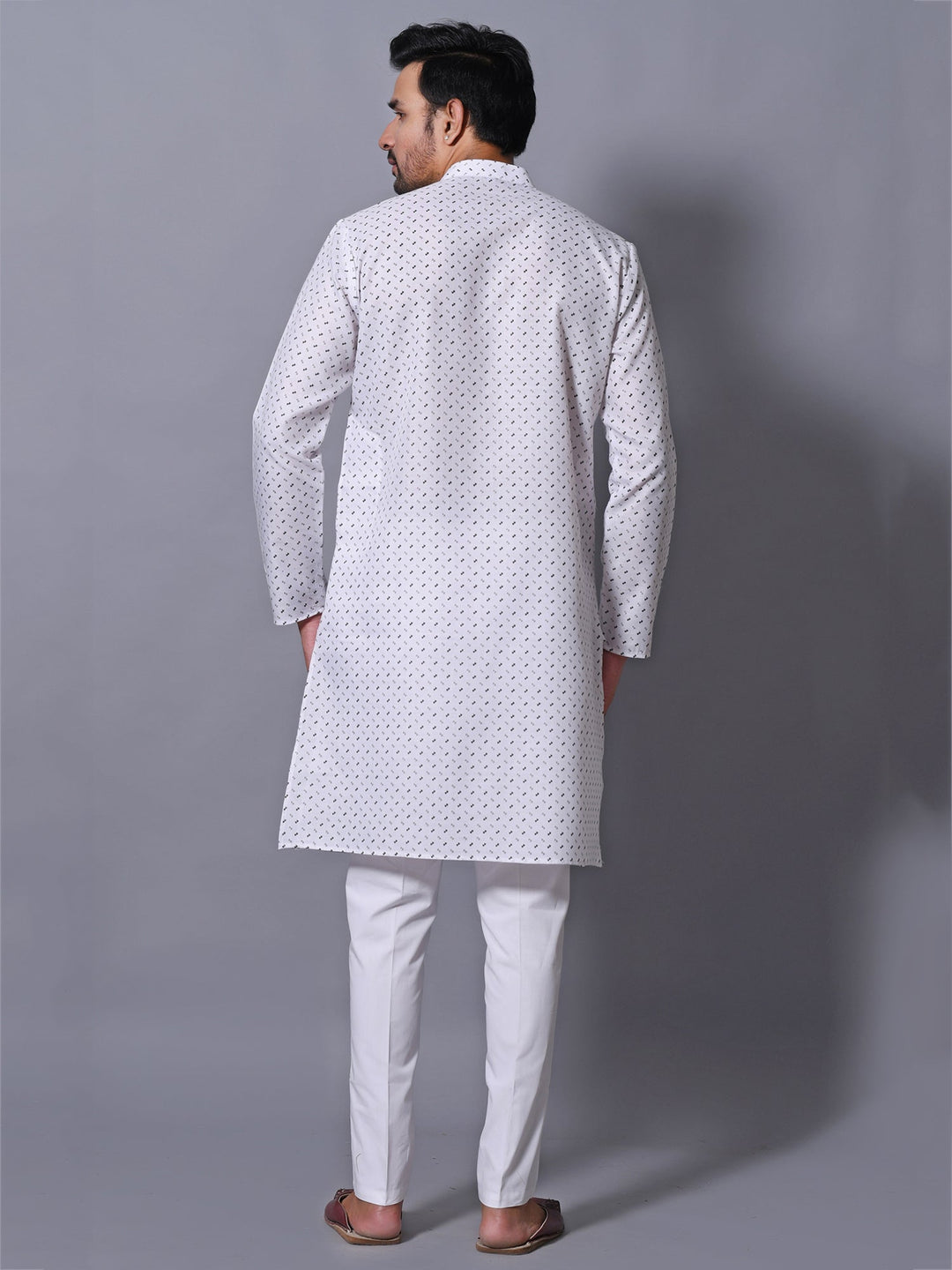 Abstract White Kurta Set
