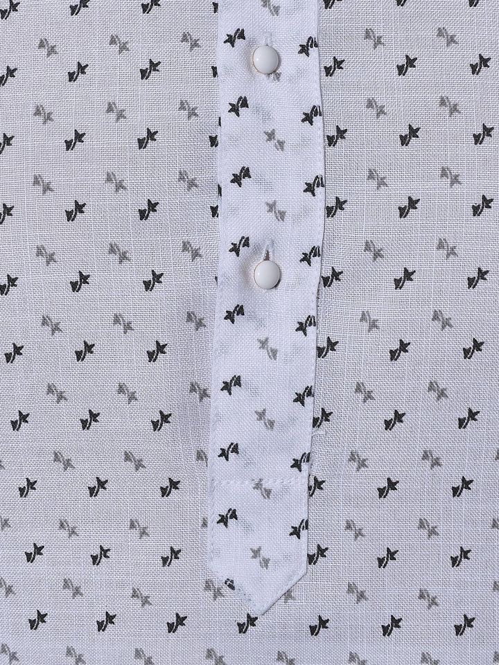 Abstract White Kurta Set