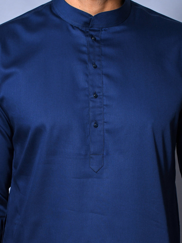 Solid Navy Blue Kurta Set