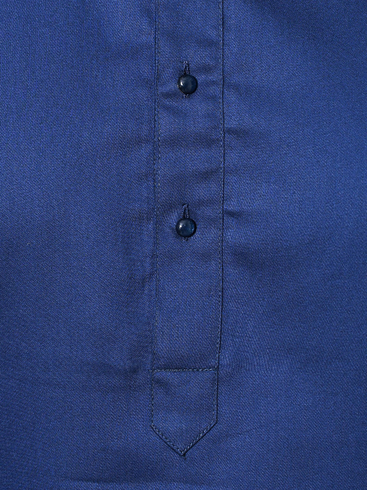 Solid Navy Blue Kurta Set