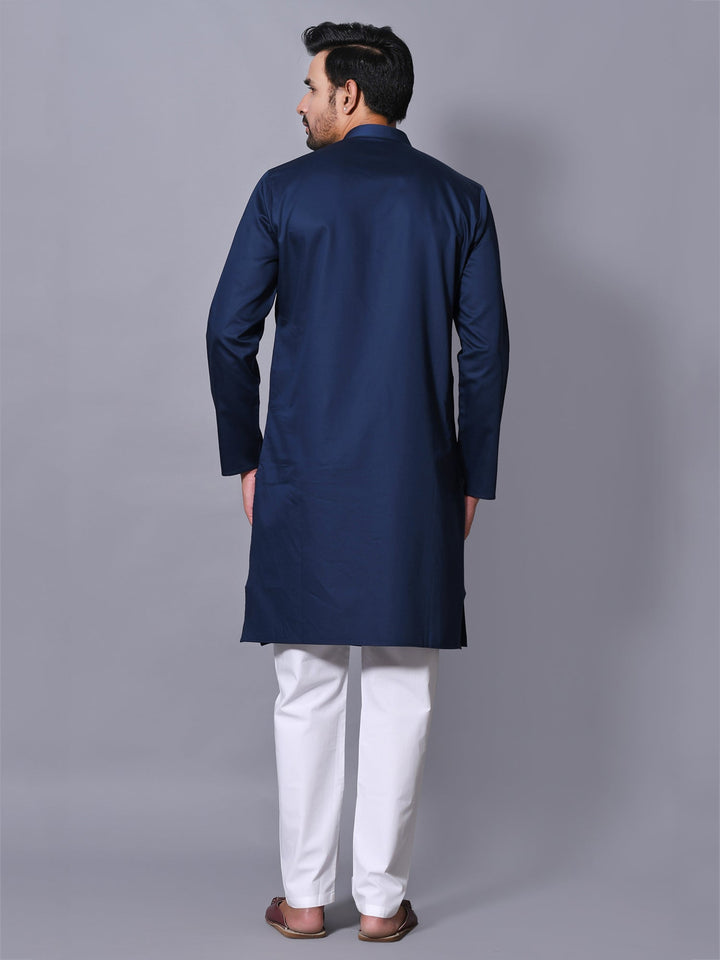 Solid Navy Blue Kurta Set