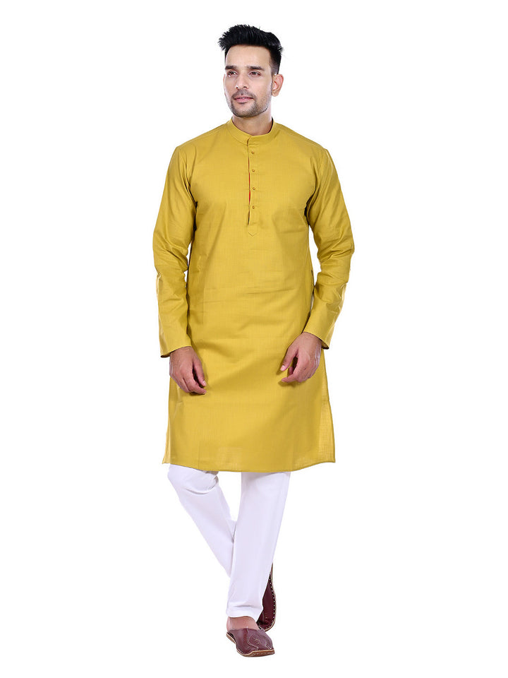 Solid Gold Kurta Set