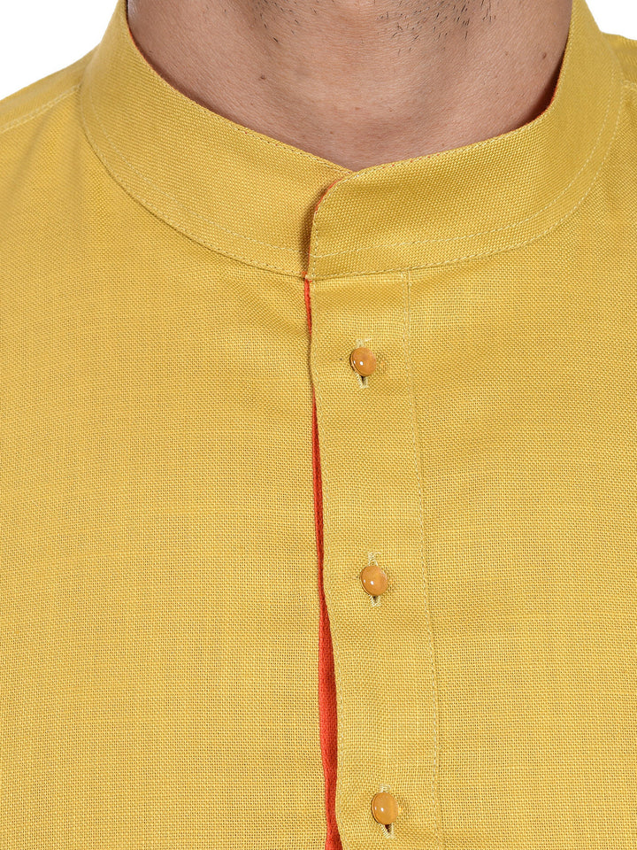 Solid Gold Kurta Set