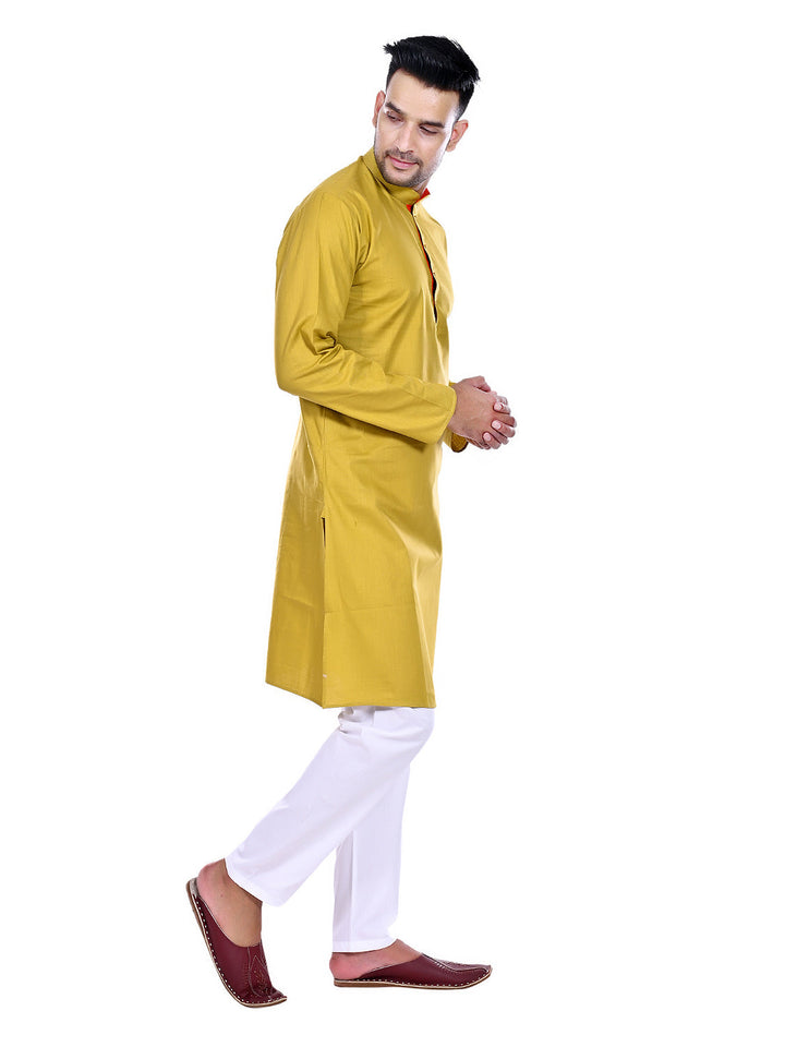 Solid Gold Kurta Set